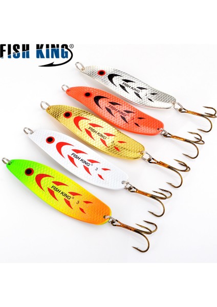 No.4 Stili 30G Balık Kral G Metal Kaşık Sert Balıkçılık Cazibesi Yapay Wobblers Trolling Alabalık Kaşık Yem Bas Pike Tiz Kanca ile (Yurt Dışından) fiyatları