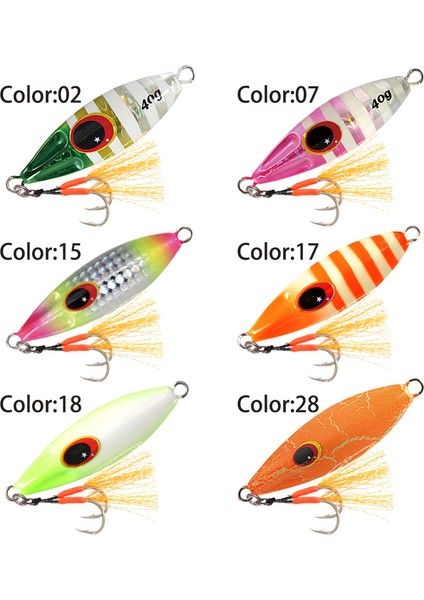JP210902-RENKLI28 Tarzı 80G Dökme Metal Jig Yavaş Pitch Jig G Shore Döküm Jig Kaşık Tuzlu Su Balıkçılık Cazibesi Yavaş Arı Jig Yapay Yem (Yurt Dışından) modelleri