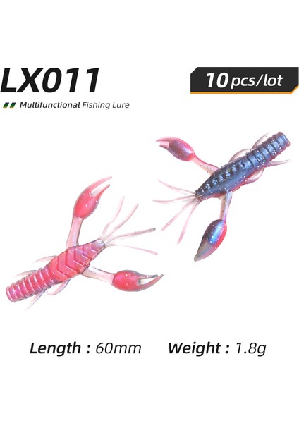 LX011 Tarzı 10 Parça Ardea Yumuşak Yem G Balıkçılık Cazibesi Yapay Yem Solucan Silikon Taramalar Protein Yumuşak Karides Cazibesi (Yurt Dışından)
