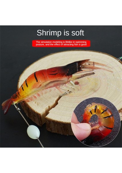 No.1 Stili 8 cm 5g Lures Aydınlık Yumuşak Yem Luya Karides Yem Asılı Biyonik Sahte Yem Balıkçılık Yem Silikon Yumuşak Böcek Gece Balıkçılık Sahte Yem (Yurt Dışından)