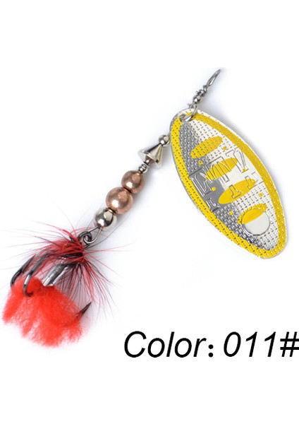 No.11 Tarzı 14G Er Yem Balıkçılık Cazibesi Kaşık Lures 8g 14G 20G Tüy Tiz Kanca ile Metal Sert Yem Sazan Pike Olta Takımı 11 Renkler (Yurt Dışından)