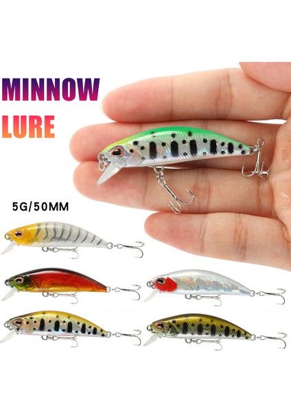 E Tarzı 1 Adet 5g 5 cm Minnow Balıkçılık Lures Tam Su Yapay Küçük Yem Wobbler Sahte Hrad Yem Sazan Olta Takımı Pesca Aksesuarları (Yurt Dışından) fiyatları