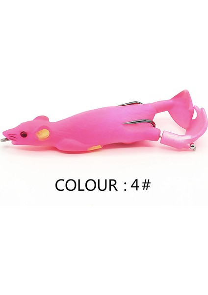 No.4 Stili Yumuşak Fare Balıkçılık Cazibesi 9 cm 12G Çift Pervane Wobblers 3D Simülasyon Yüzen Yemler Isca Yapay Bas Olta Takımı Pesca (Yurt Dışından)