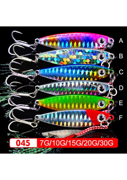 JI-LF046-C Stili 30G Balıkçılık Cazibesi Metal Pul G Crankbait Jig Shads Kaşık Yapay Yemler Bas Wobbler Dönen Yem Deniz Lures Pesca (Yurt Dışından)