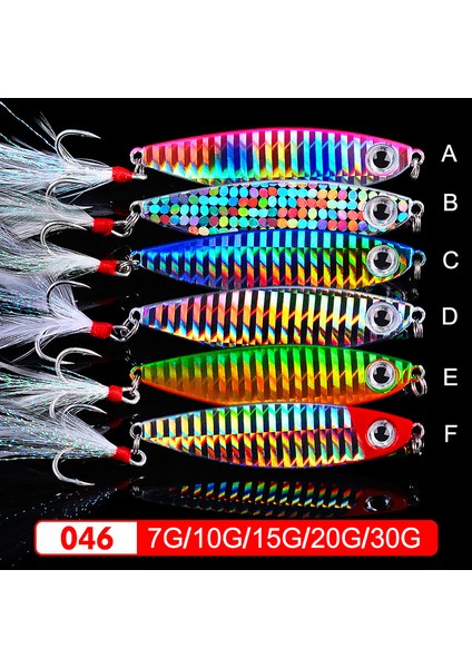 JI-LF046-C Stili 30G Balıkçılık Cazibesi Metal Pul G Crankbait Jig Shads Kaşık Yapay Yemler Bas Wobbler Dönen Yem Deniz Lures Pesca (Yurt Dışından)