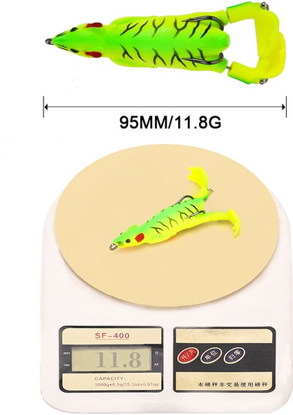 No.2 Tarzı Yumuşak Fare Balıkçılık Cazibesi 9 cm 12G Çift Pervane Wobblers 3D Simülasyon Yüzen Yemler Isca Yapay Bas Olta Takımı Pesca (Yurt Dışından)