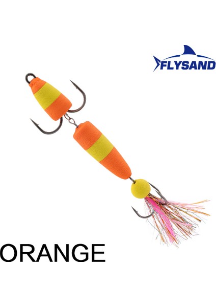 Turuncu Tarzı Flysand Balıkçılık Yumuşak Yem Bas Cazibesi Yem Yüzme Minnow Yüzen Köpük Döner Yem Çok Renkli Bas Yem Minnow Popper 10 cm 5g (Yurt Dışından)