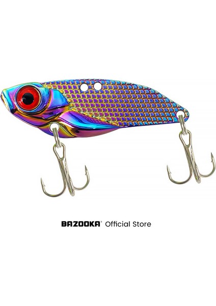 XWSVIB0006 Stili 10 gr Bazuka Vıb Yavaş Jig Jig Metal Yem Balıkçılık Cazibesi Kaşık Kurşun Batan Biyonik Yapay Sert Tekne Tüy Bas Pike Kış (Yurt Dışından)