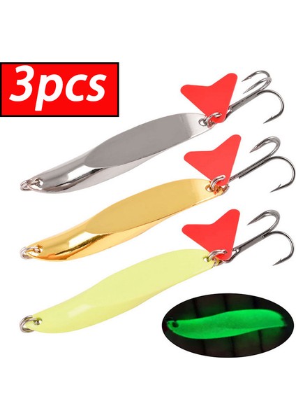 3 Adet-A Tarzı 56G 3 Adet Altın Gümüş Aydınlık Dönen Metal Er Kaşık Balıkçılık Cazibesi Yemler Alabalık Pike Pesca Balık Tiz Kanca Mücadele (Yurt Dışından)