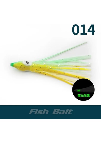 No.14 Tarzı 9cm 5 Adet Gece Aydınlık Ahtapot Modelleme Yem Renk Mini Biyonik Cazibesi Yumuşak Yem Deniz Balıkçılığı Yem Kalamar Yem Levrek Olta Takımı (Yurt Dışından)