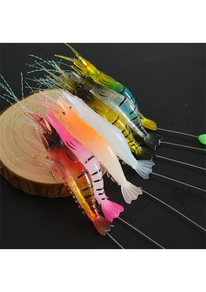 No.2 Tarzı 8 cm 5g Lures Aydınlık Yumuşak Yem Luya Karides Yem Asılı Biyonik Sahte Yem Balıkçılık Yem Silikon Yumuşak Böcek Gece Balıkçılık Sahte Yem (Yurt Dışından)