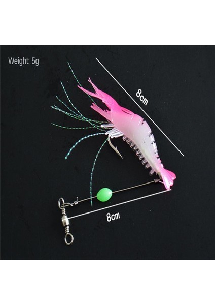 No.2 Tarzı 8 cm 5g Lures Aydınlık Yumuşak Yem Luya Karides Yem Asılı Biyonik Sahte Yem Balıkçılık Yem Silikon Yumuşak Böcek Gece Balıkçılık Sahte Yem (Yurt Dışından)