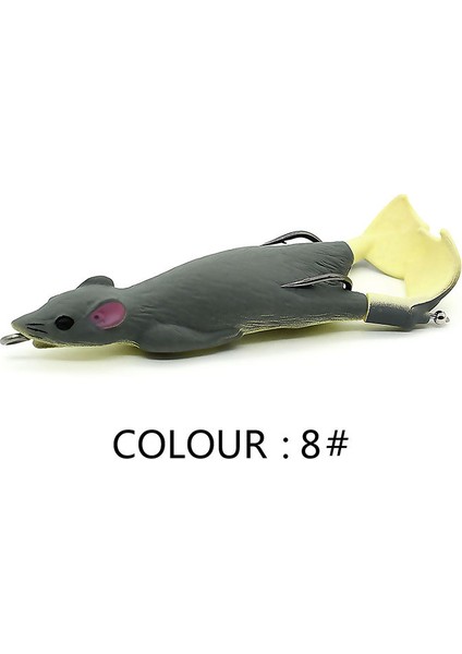 No.8 Tarzı Yumuşak Fare Balıkçılık Cazibesi 9 cm 12G Çift Pervane Wobblers 3D Simülasyon Yüzen Yemler Isca Yapay Bas Olta Takımı Pesca (Yurt Dışından)