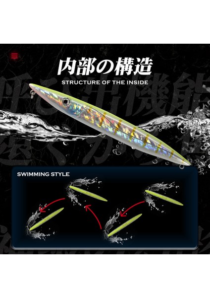 No.9 Stili 195 mm Hunthouse Don Belone Kalem Yem Espetron Leurre Wtd Balıkçılık Lures Üst Su G Uzun Döküm Lüfer Levrek Ton Balığı T (Yurt Dışından) fiyatları