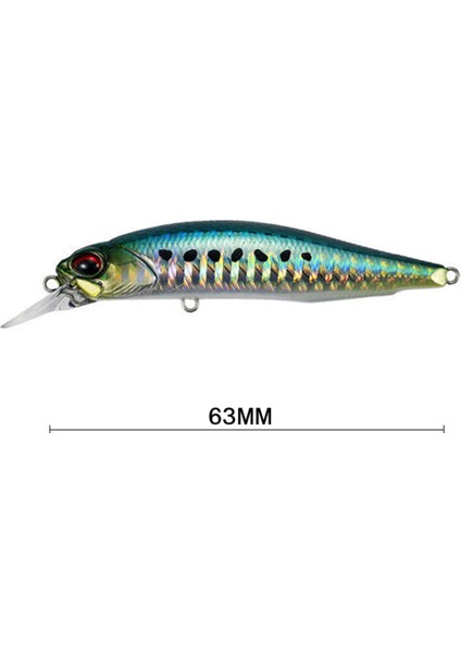 H Tarzı 6.3 cm 5g Balıkçılık Cazibesi Minnow Wobbler Rozante Uspending Trolling Jerkbait Swimbait Yapay Yem Tatlı Su Bas Yem (Yurt Dışından) fırsatları