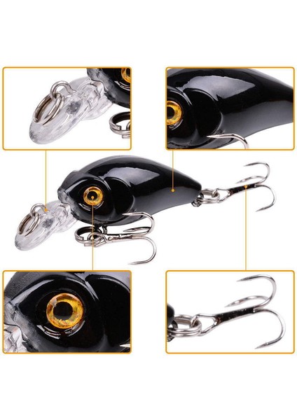B Tarzı 1 Adet Minnow Balıkçılık Cazibesi 4.5cm 4g Batan Sert Yem Wobblers Jig Yem Crankbait Sazan Çizgili Bas Pesca Olta Takımı Swimbait (Yurt Dışından) fırsatları