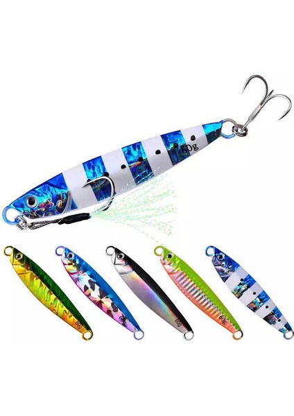 Renklig Tarzı 21G-6.7CM 1 Adet 7g 10G 21G 40G 60G Metal Döküm Yavaş Jig Kaşık Jig Sert Yem Yem Balık Levrek Balıkçılık Cazibesi Wobbler Erbait Mücadele (Yurt Dışından)