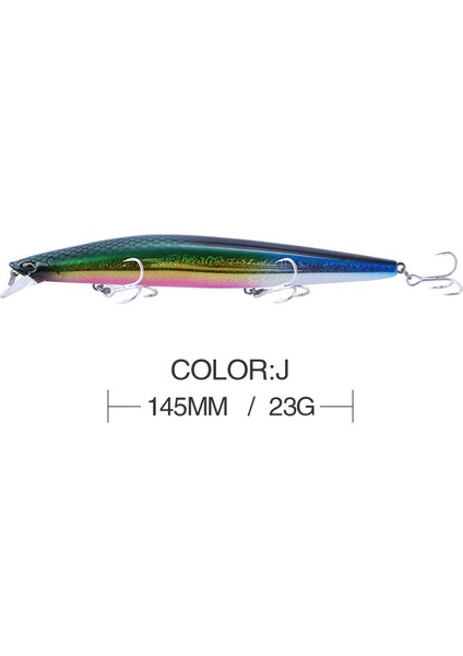 J Tarzı G Balıkçılık Cazibesi Tuzlu Su Fioating Minnow Tuzlu Su Siyah Bas Deniz Balıkçılığı Pike Uzun Döküm Sert Yemler Tungsten Ağırlık (Yurt Dışından)