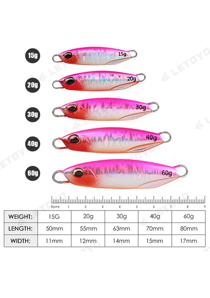 B Tarzı 60G Letoyo Yenı Metal Mikro Jig 15G 20G 30G 40G 60G Sürükle Yapay Baitg Deniz Balıkçılık Jigs Rockfishing Alabalık Balıkçılık Lures (Yurt Dışından) modelleri