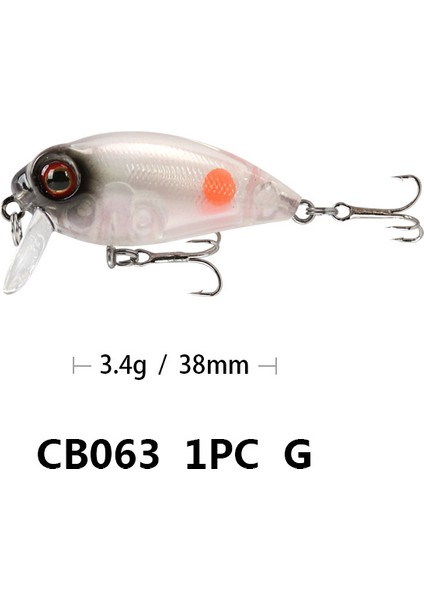 G Tarzı Küçük Yağ Lures Krank Yapay Yem Deniz Swimbait Topwater Eter Sert Yem Kancalar ile Olta Takımı Sahte Yemler (Yurt Dışından)