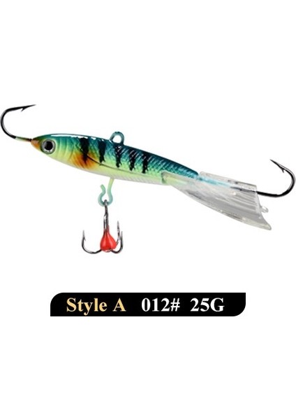 25G-012 Tarzı Balık Kral G Dikey Metal Jig Kış Buz Balıkçılık Cazibesi 3D Göz Sert Yapay Yem Dengeleyici Balıkçılık Wobblers (Yurt Dışından)