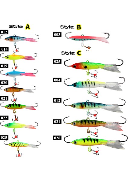 25G-012 Tarzı Balık Kral G Dikey Metal Jig Kış Buz Balıkçılık Cazibesi 3D Göz Sert Yapay Yem Dengeleyici Balıkçılık Wobblers (Yurt Dışından) modelleri