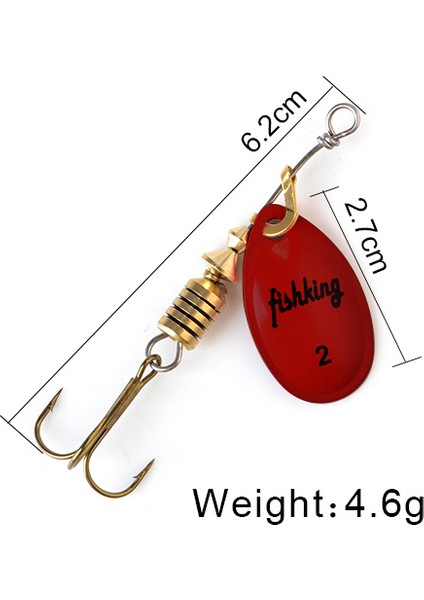 Menekşe Tarzı Fısh Kıng Er Yem 3.9g 4.6g 7.4g 10.8g 15G Dönen Ers Kaşık Lures Turna Metal Tiz Kancalar Balıkçılık Cazibesi (Yurt Dışından)