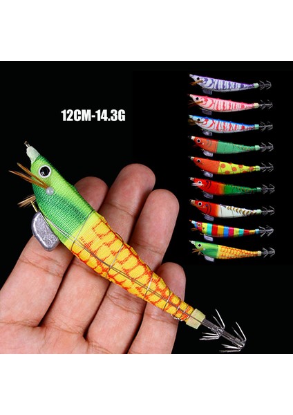 No.3 Tarzı Ahtapot Kalamar Jig Aydınlık LURE12CM-14.3G Ahşap Karides Yapay Balıkçılık Lures Ahtapot Cuttlefrimp Sert Balıkçılık Yem (Yurt Dışından) fiyatları