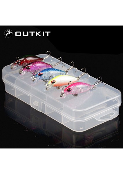 Yeni Mini Minnow 4 cm 2.5g Balıkçılık Cazibesi Seti Kiti Kutusu ile Crankbaits Wobblers Lures Batan Sazan Olta Takımı Yapay (Yurt Dışından)