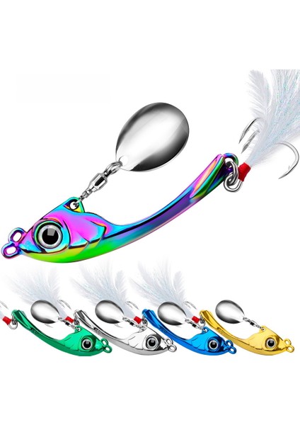 D Tarzı 13G Spinner Yem 9g 13G 17G Metal Vib Balıkçılık Cazibesi Trolling Döner Kaşık Wobbler Bas Pike Için Payet Pesca Batan Sert Yem (Yurt Dışından)