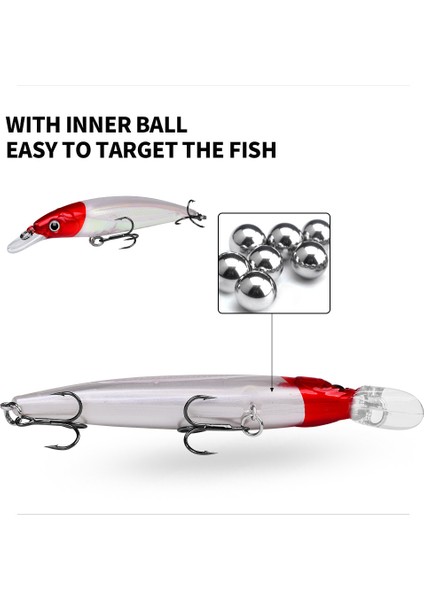 C Tarzı 14G-YÜZME 1 Adet Gerçekçi Wobbler Balıkçılık Cazibesi 3D Gözler 11 Cmg Minnow Yapay Sert Yem Balıkçılık Mücadele Yüzen Cazibesi (Yurt Dışından)