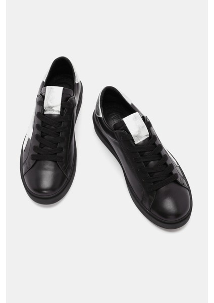 Louie Kadın Siyah Deri Sneaker