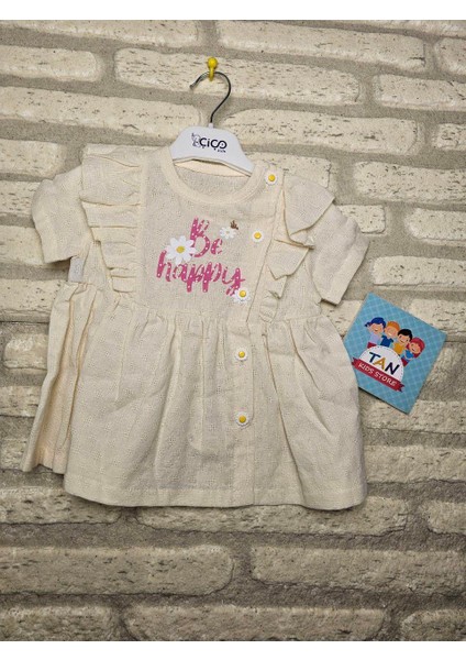 Papatya Motifli ve Düğmeli Elbise modelleri