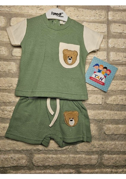 Ayıcık Detaylı Cepli 2'li Takım