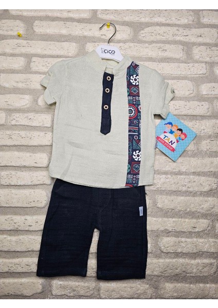 Dikey Motifli Müslin 2'li Takım fiyatları