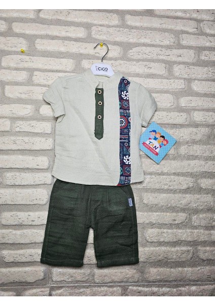 Dikey Motifli Müslin 2'li Takım modelleri