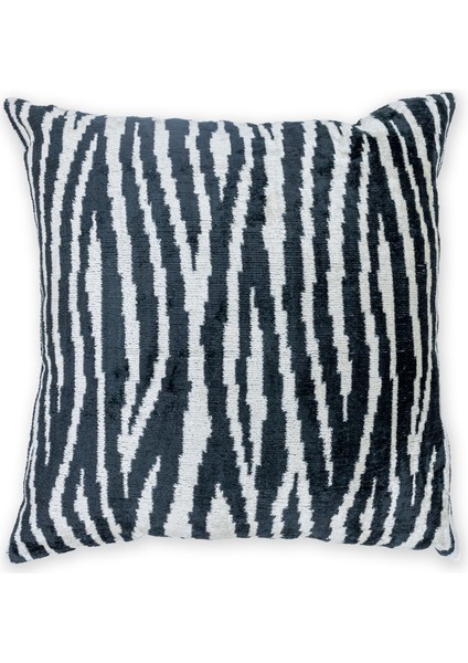 Miri Zebra Desenli El Yapımı Ikat Kırlent 50X50 cm