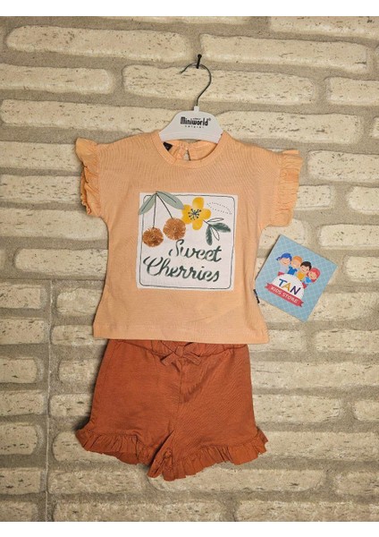 Kız Sweet Cherries Şortlu Takım
