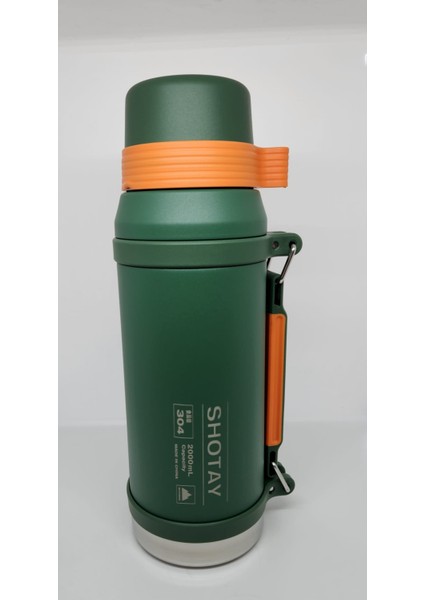 Vacuum Bottle 2 Lt Vakum Termos ST-8217 Haki - Turuncu fiyatları