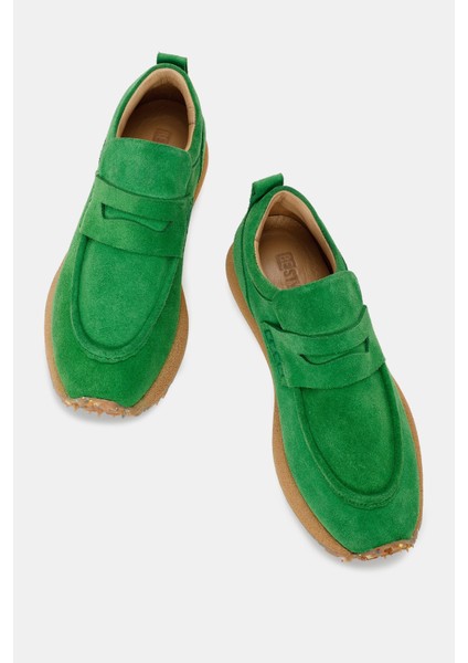 Troy Kadın Yeşil Gerçek Süet Deri Sneaker