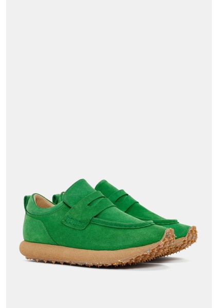 Troy Kadın Yeşil Gerçek Süet Deri Sneaker