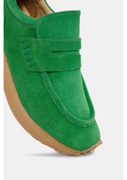 Troy Kadın Yeşil Gerçek Süet Deri Sneaker