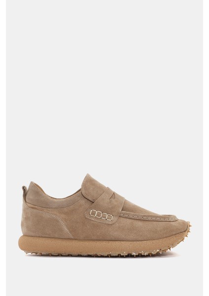 Troy Kadın Bej Süet Deri Sneaker
