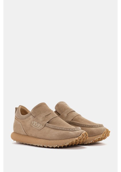 Troy Kadın Bej Süet Deri Sneaker