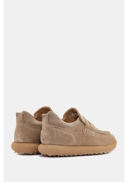 Troy Kadın Bej Süet Deri Sneaker