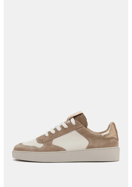 Lunetta Kadın Vizon Süet Deri Sneaker