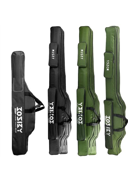 1-Katmanlı-0,6m-Yeşil Stil Olta Saklama Çantası Oxford Kumaş Çok Fonksiyonlu Katman Siyah Yeşil (Yurt Dışından) fiyatları