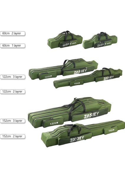 1-Katmanlı-0,6m-Yeşil Stil Olta Saklama Çantası Oxford Kumaş Çok Fonksiyonlu Katman Siyah Yeşil (Yurt Dışından) fırsatları