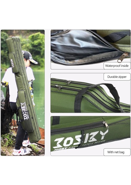 1-Katmanlı-0,6m-Yeşil Stil Olta Saklama Çantası Oxford Kumaş Çok Fonksiyonlu Katman Siyah Yeşil (Yurt Dışından) indirimleri