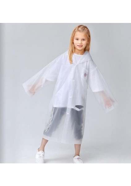 Yağmurluk Unisex Çocuk - Beyaz